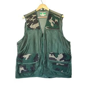Game Winner Bird Hunting Mesh Vest Pockets  Zip Camo Stye 5083 Men’s XL/XXL